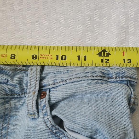 Levi's Classic Ribcage  Blue Wide Leg Jeans - Picture 9 of 10